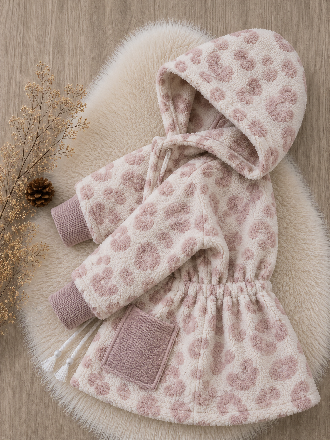 Teddy bunda „panthera – ružová“